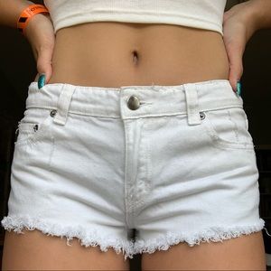 White Forever 21 Jean Shorts